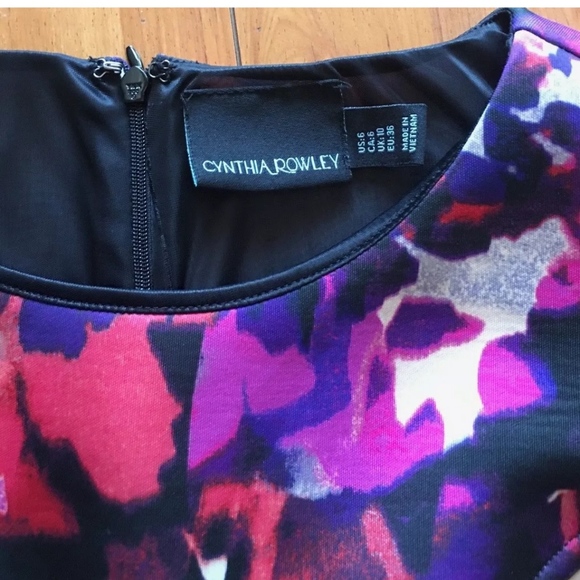 Multi color Fit & Flare A Line Scuba Dress - Picture 3 of 5